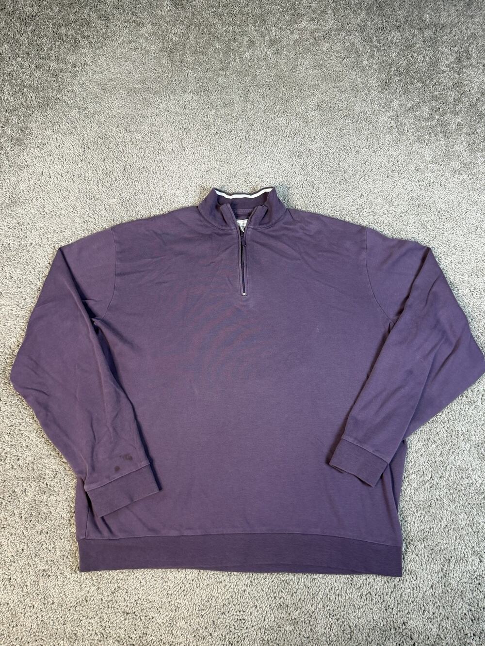 Peter Millar Pullover Mens XL Purple 1/4 Zip Sweatshirt Mock Neck Pima Cotton